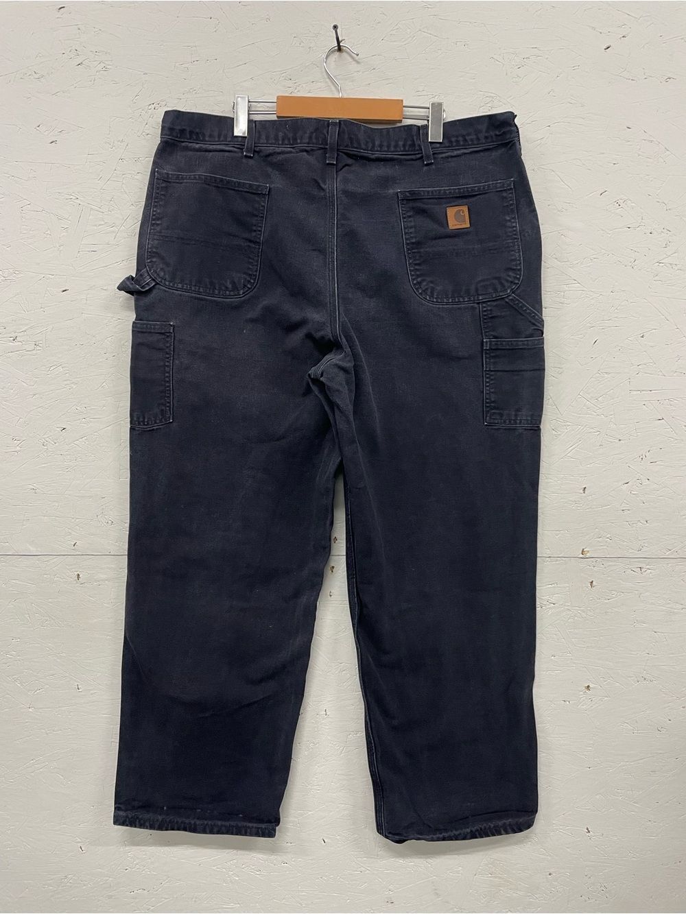 Carhartt B11 Loose-Fit Washed Duck Utility Work Pants, 42X32, Midnight Blue